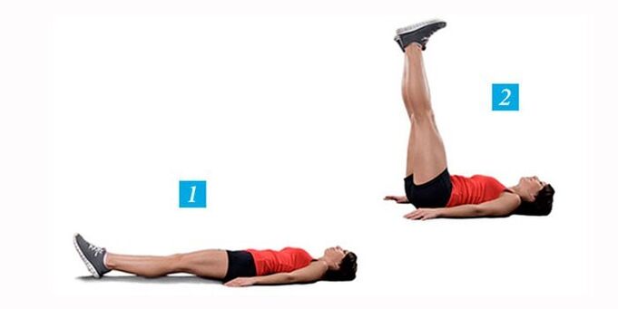 podizanje nogu u ležećem položaju za mršavljenje trbuha